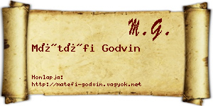 Mátéfi Godvin névjegykártya